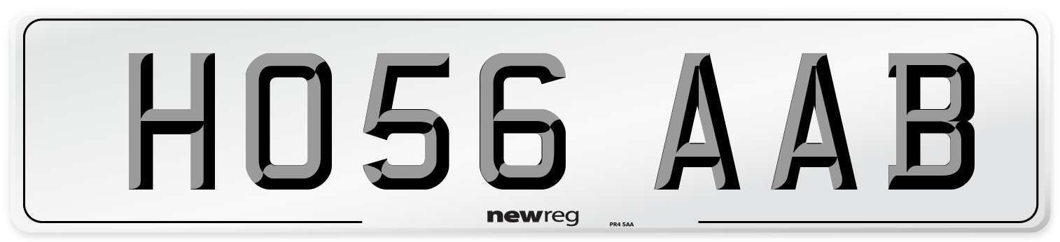 HO56 AAB Number Plate from New Reg